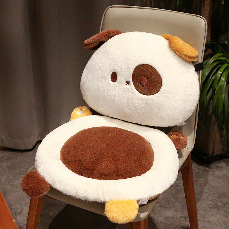 KTX-157715 Cartoon Animal Plush Cushion Chair - Panda, Cat, Dog, Rabbit - Thickened Seat 45x45x9cm