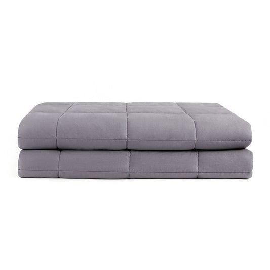 KTX-157715 Dark Gray Cotton Gravity Blanket with Chemical Fiber and Glass Beads - 20lbs (152x203cm)
