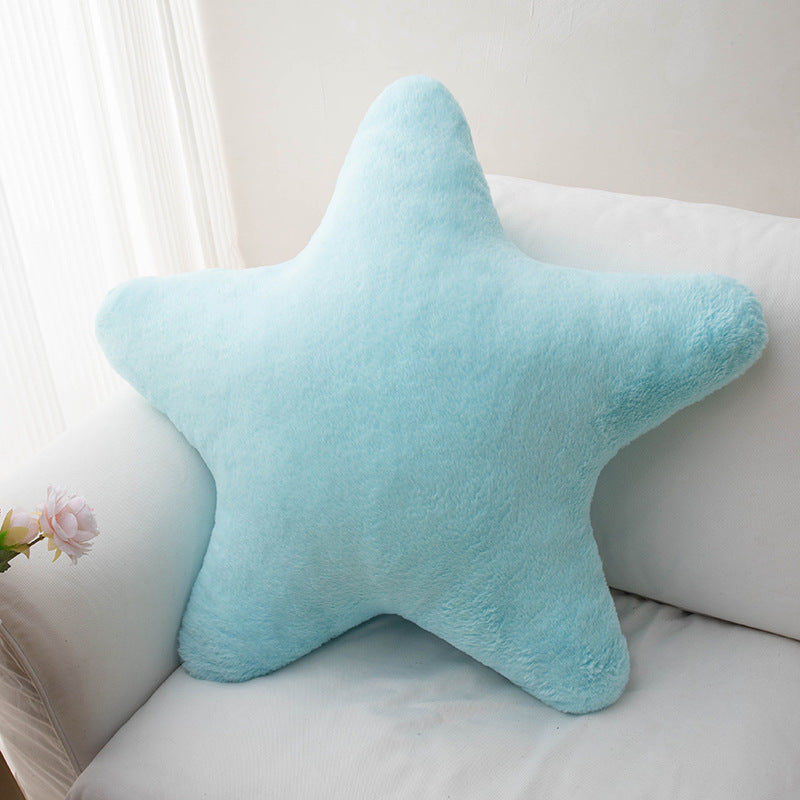 KTX-157843 Super Soft Star Pattern Plush Throw Pillow in Multiple Colors - Ideal Gift for Youth