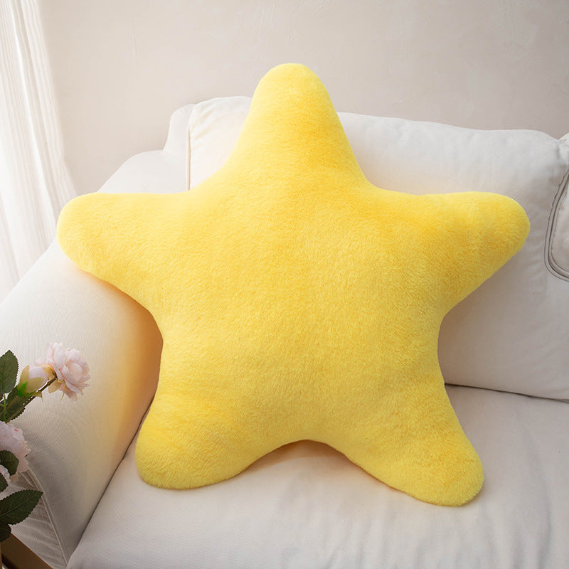 KTX-157843 Super Soft Star Pattern Plush Throw Pillow in Multiple Colors - Ideal Gift for Youth