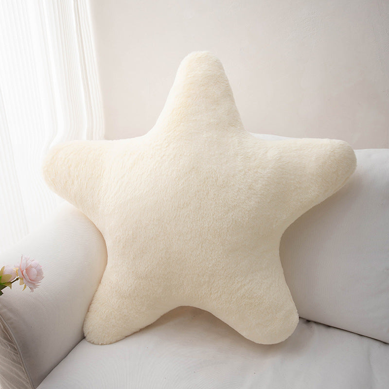 KTX-157843 Super Soft Star Pattern Plush Throw Pillow in Multiple Colors - Ideal Gift for Youth