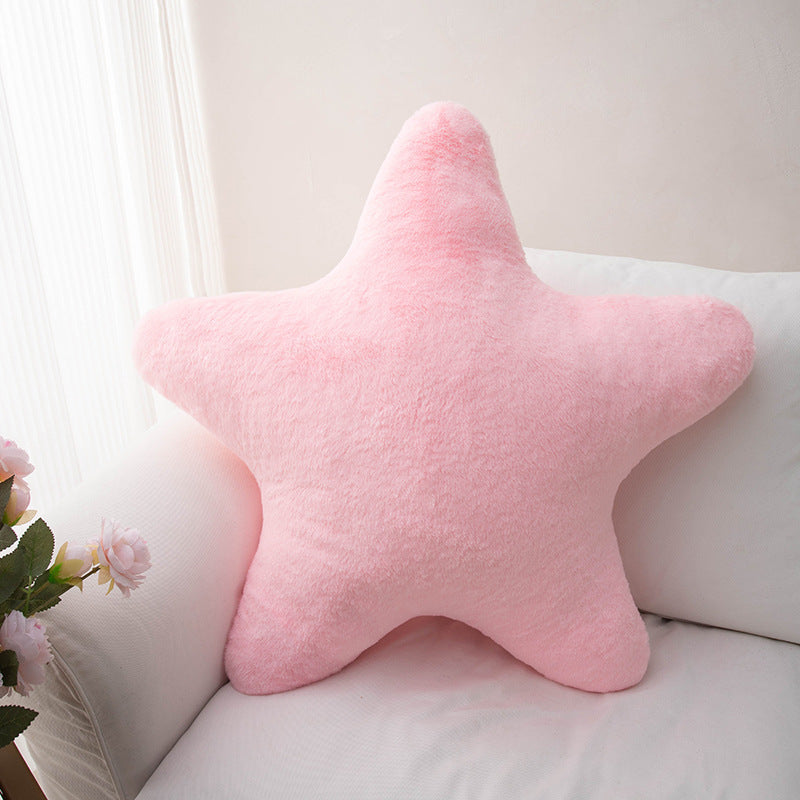 KTX-157843 Super Soft Star Pattern Plush Throw Pillow in Multiple Colors - Ideal Gift for Youth