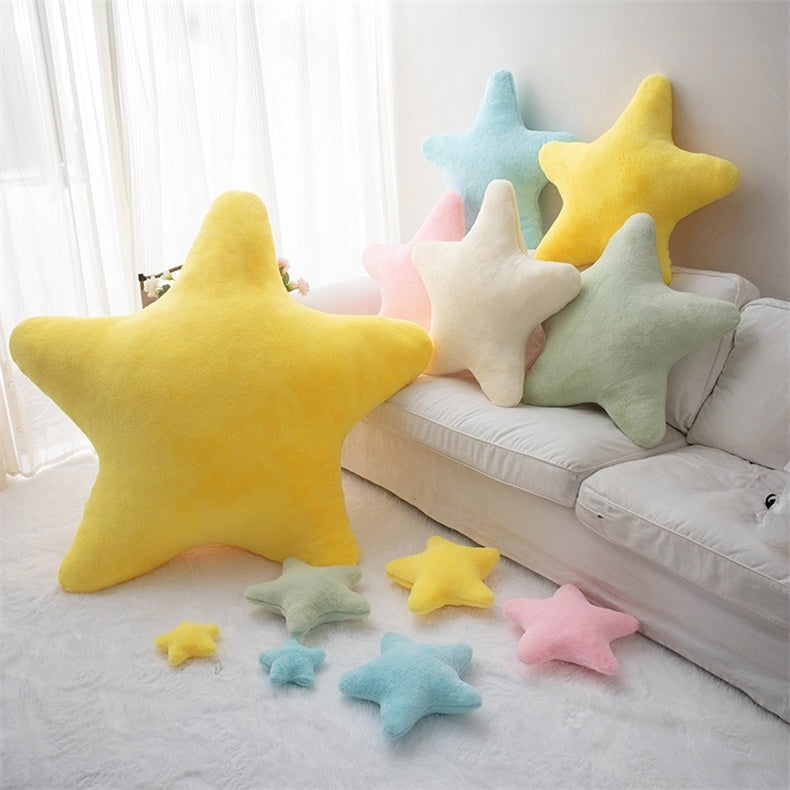 KTX-157843 Super Soft Star Pattern Plush Throw Pillow in Multiple Colors - Ideal Gift for Youth