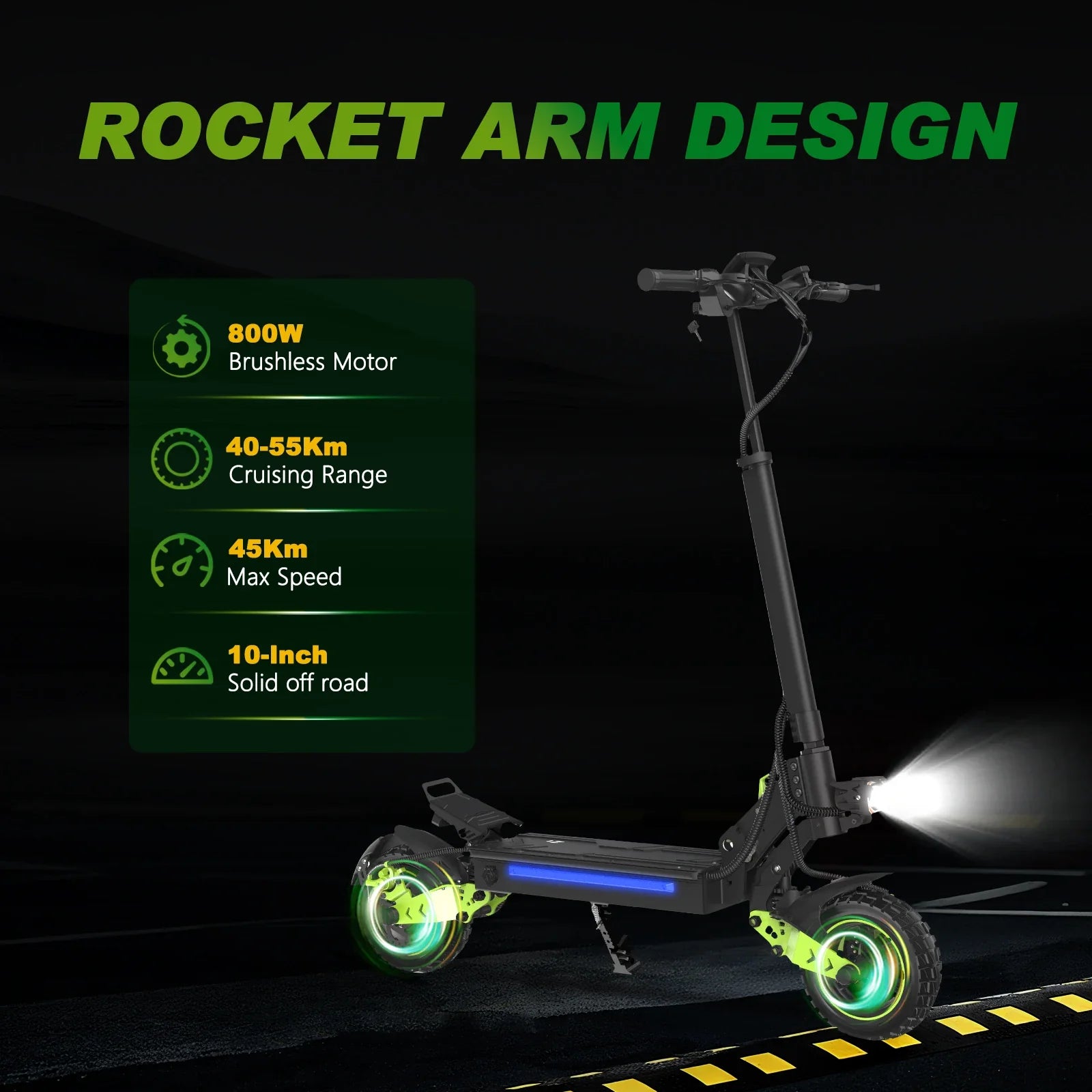 KTX-159059 800W Waterproof Electric Scooter with Dual Suspension, 48V 18.2Ah Battery, Foldable Design, App Control, 30-45km/h Speed