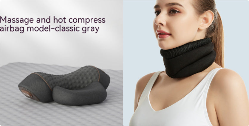 KTX-160659 Cervical Memory Foam Pillow with Massage and Heating Features for Spine Care