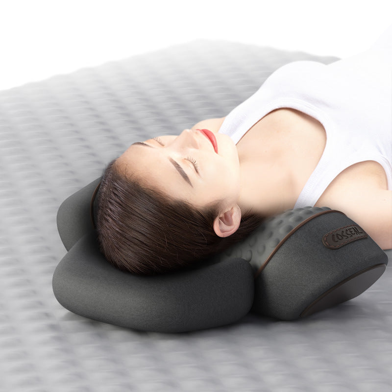 KTX-160659 Cervical Memory Foam Pillow with Massage and Heating Features for Spine Care