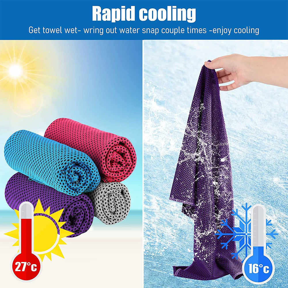 KTX-160915 Cooling Microfiber Towel for Instant Refreshment - Quick Dry Sports Towel for Gym, Yoga & Outdoor Activities