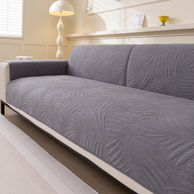KTX-161235 Waterproof Non-Slip Sofa Cushion Cover in Beige, Brown, and Gray - Various Sizes Available