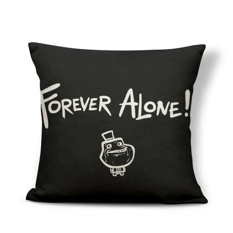 KTX-161875 Retro Game-Themed Cushion Cover - Nostalgic Polyester Linen Pillow, Various Colors, 45x45cm