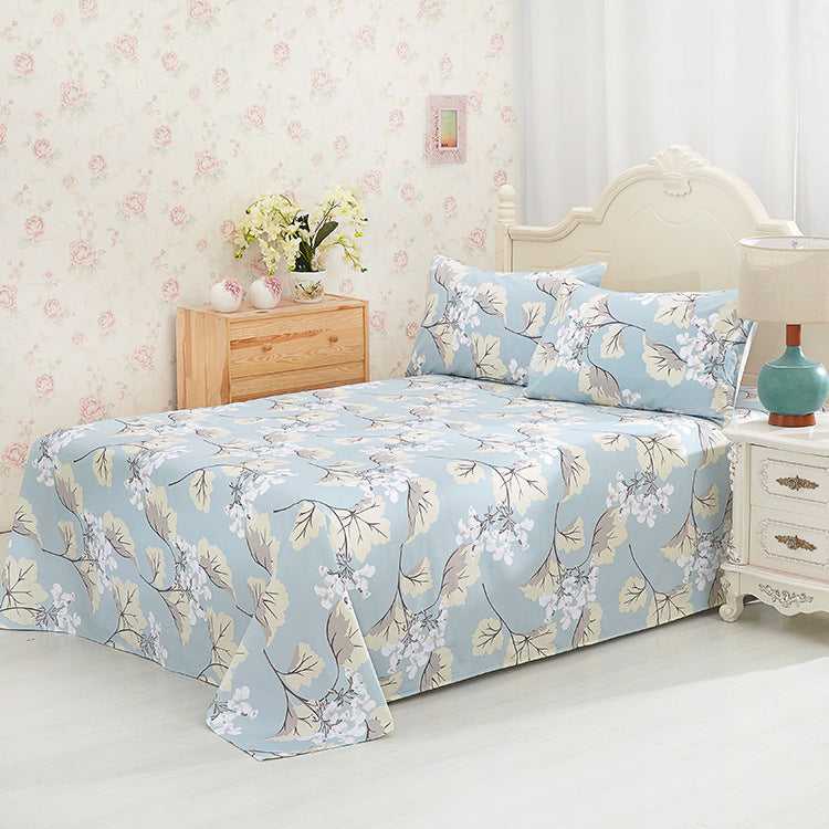 KTX-162259 Plant Flower Reactive Printed Cotton Sheets - 100% Pure Cotton Bedding Fabric