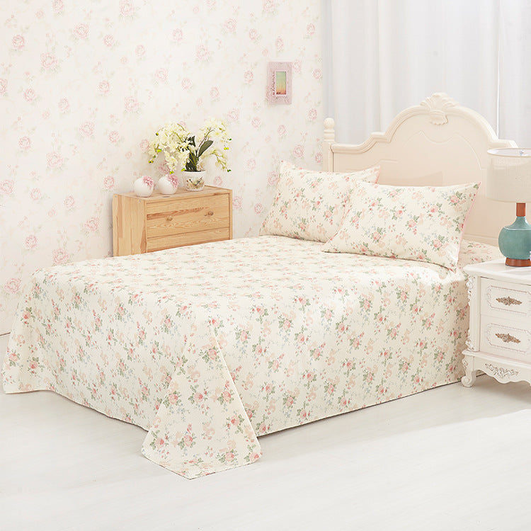 KTX-162259 Plant Flower Reactive Printed Cotton Sheets - 100% Pure Cotton Bedding Fabric