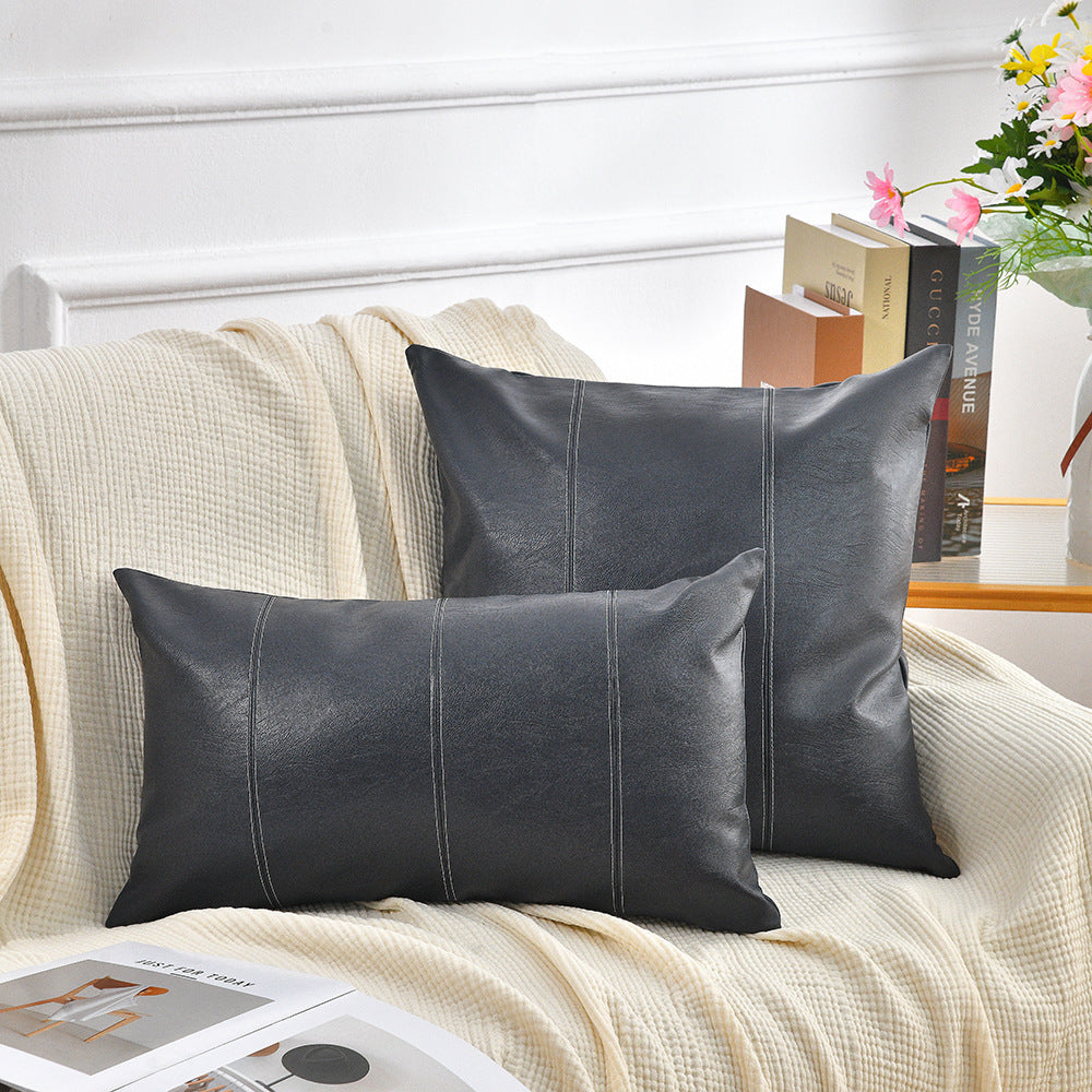 KTX-162387 Stylish Brown and Black Striped Decorative Pillow Cover for Home Living Room