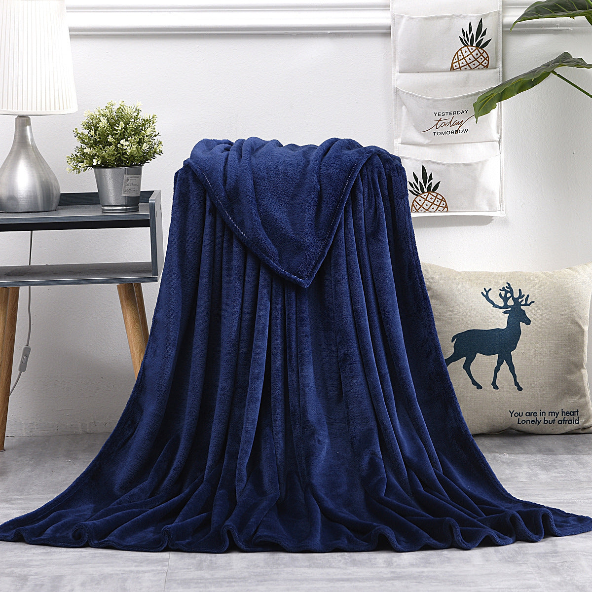 KTX-163795 Summer Ultra-Fine Polyester Flannel Nap Blanket Quilt - Multiple Sizes Available