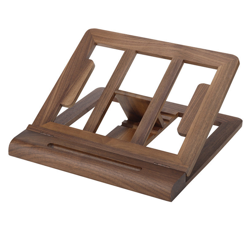 KTX-165139 Adjustable Walnut Laptop Raising Shelf Folding Rack for 15-Inch Computers
