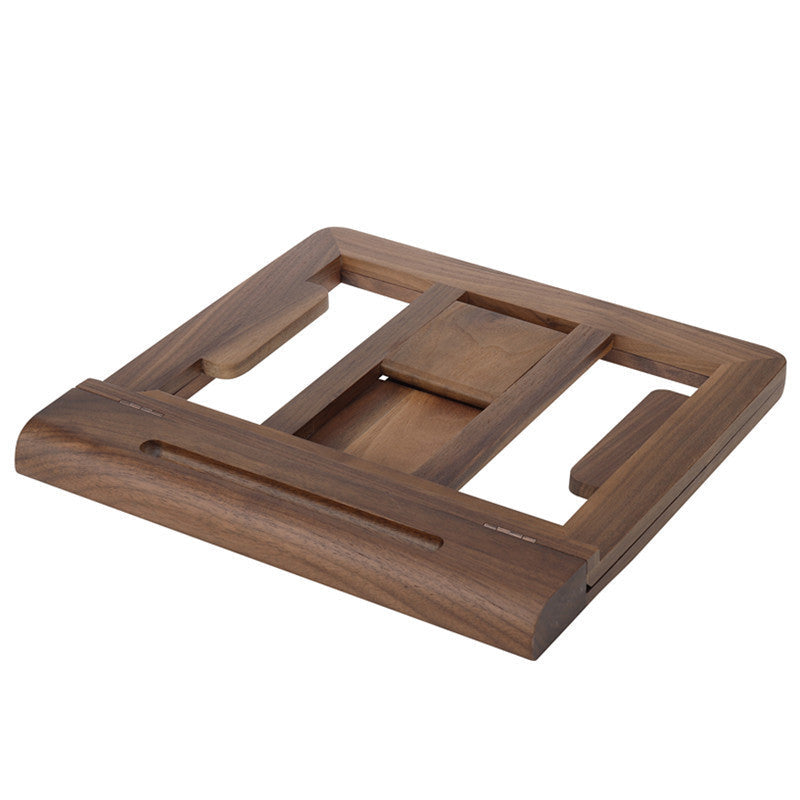 KTX-165139 Adjustable Walnut Laptop Raising Shelf Folding Rack for 15-Inch Computers