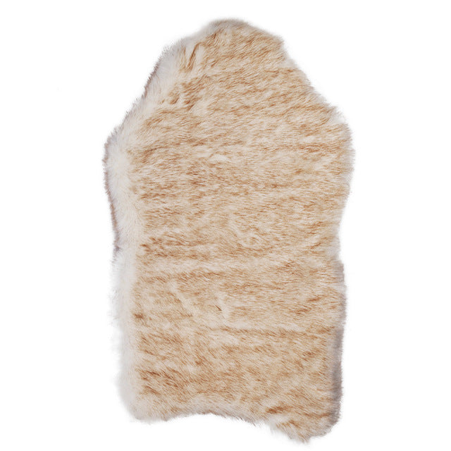 KTX-165715 Beige Plush Pet Dog Mat for Rest, Available in Multiple Sizes