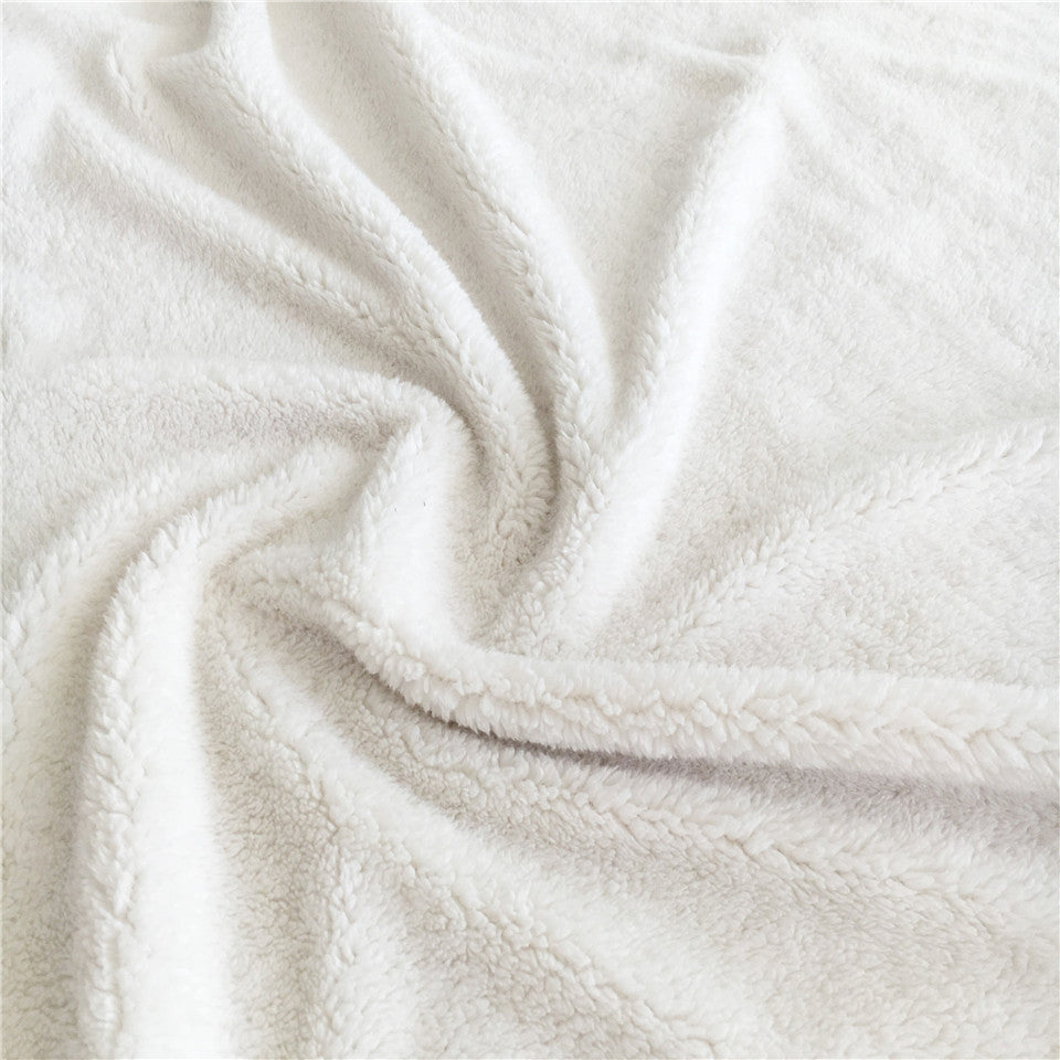 KTX-165779 Thick Double Layer Geometric Wool Velvet Air-conditioning Quilt Blanket 150x200 cm
