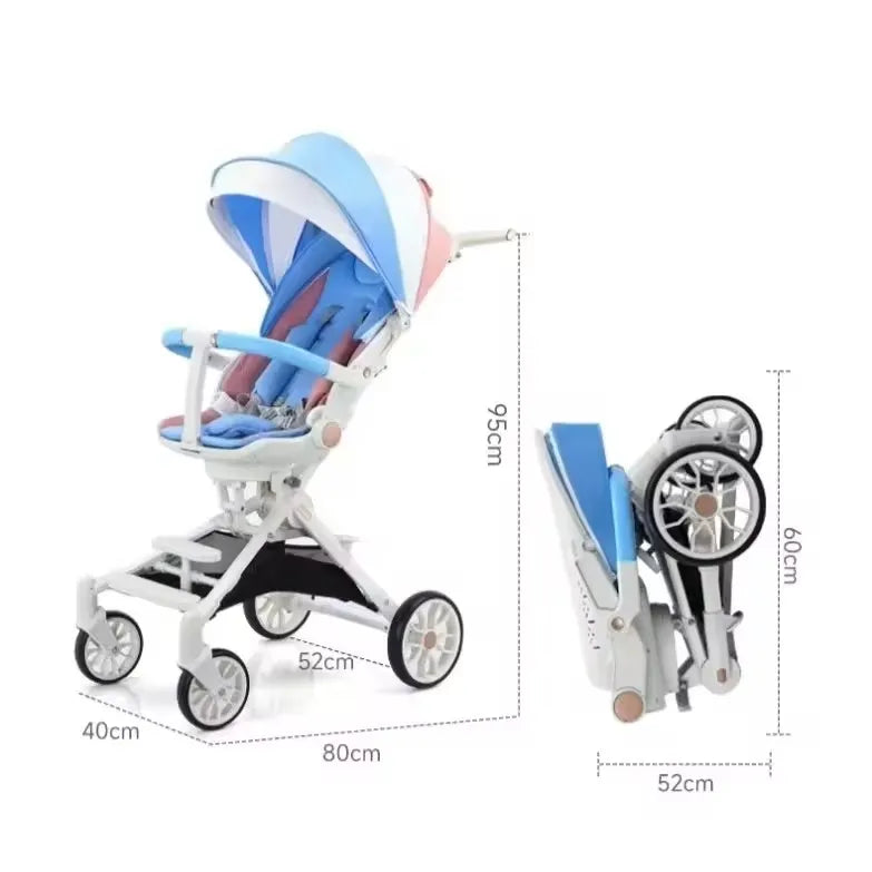KTX-167123 Versatile 2-in-1 Portable Baby Stroller for Infants and Toddlers