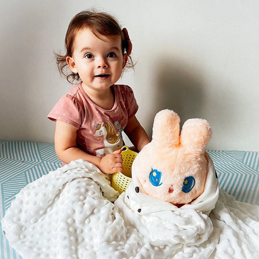 KTX-169555 Double Cover Blanket for Children - Lightweight Cool Quilt for All Seasons, Soft Polar Fleece, Available in Multiple Colors (75x100cm)