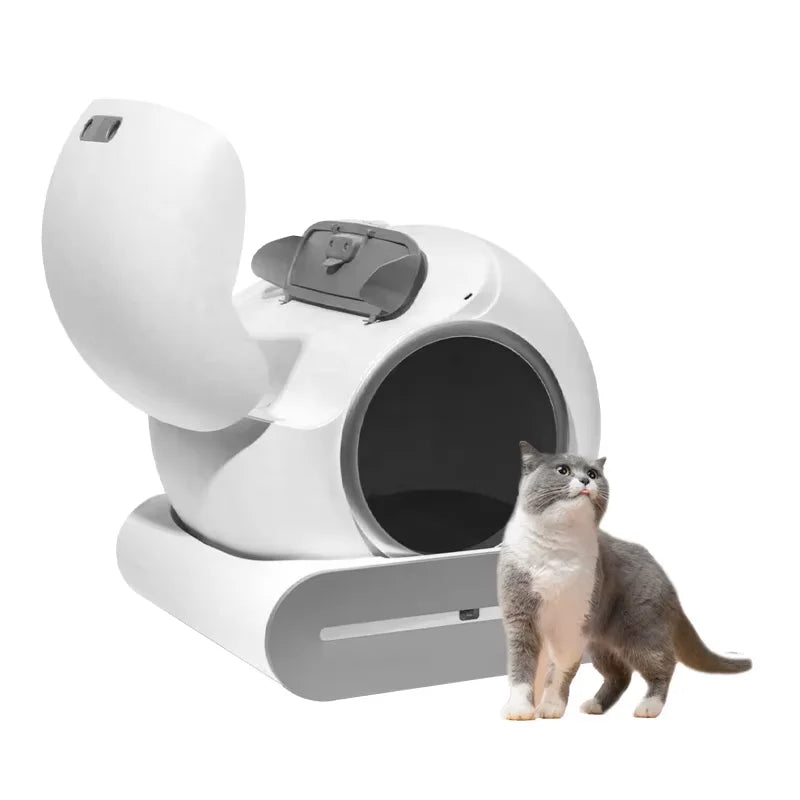 KTX-169683 Large 65L Smart Cat Litter Box with Easy Clean Design, Wide Entry, and APP Control