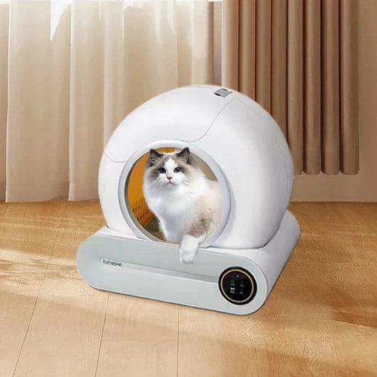 KTX-169683 Large 65L Smart Cat Litter Box with Easy Clean Design, Wide Entry, and APP Control