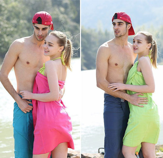 KTX-169811 Quick-Drying Microfiber Towel for Outdoor Activities, 31x75cm, Highly Absorbent with Hanging Ring