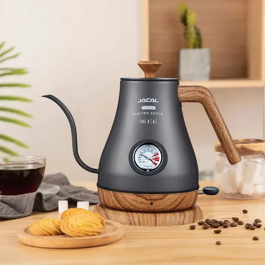 KTX-170003 Gooseneck Electric Cordless Kettle in Stainless Steel for Precise Brewing