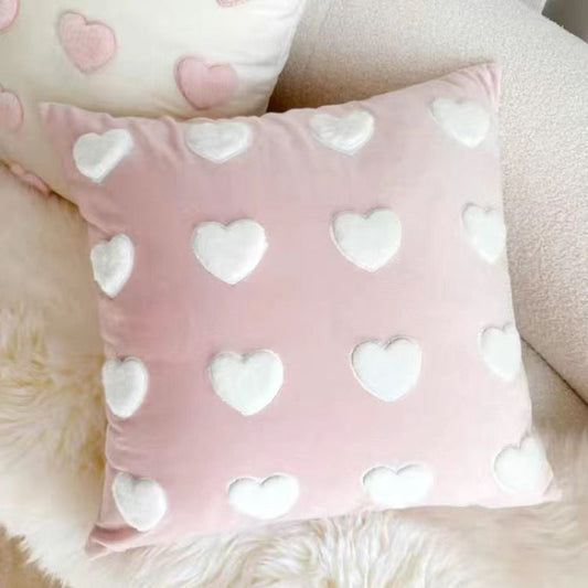 KTX-170195 Heart-Shaped Minimalist Sofa Pillowcase for Living Room Decor