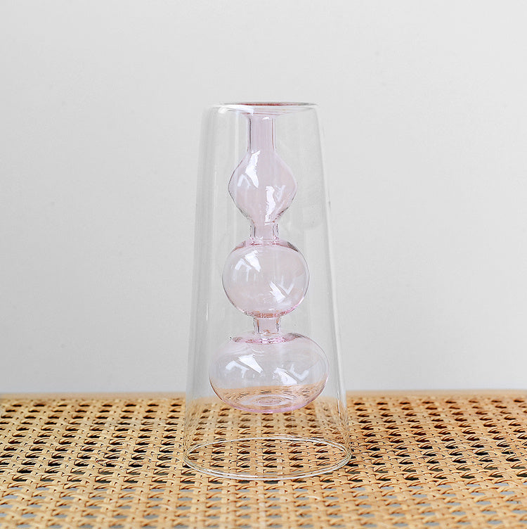 KTX-170323 Retro Gourd Hydroponic Glass Vase for Nordic Home Decor