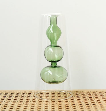 KTX-170323 Retro Gourd Hydroponic Glass Vase for Nordic Home Decor