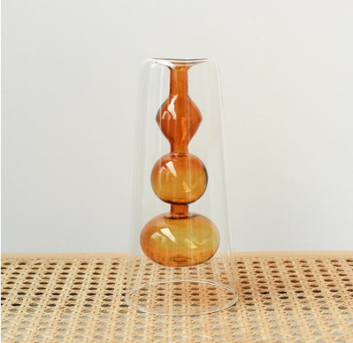 KTX-170323 Retro Gourd Hydroponic Glass Vase for Nordic Home Decor