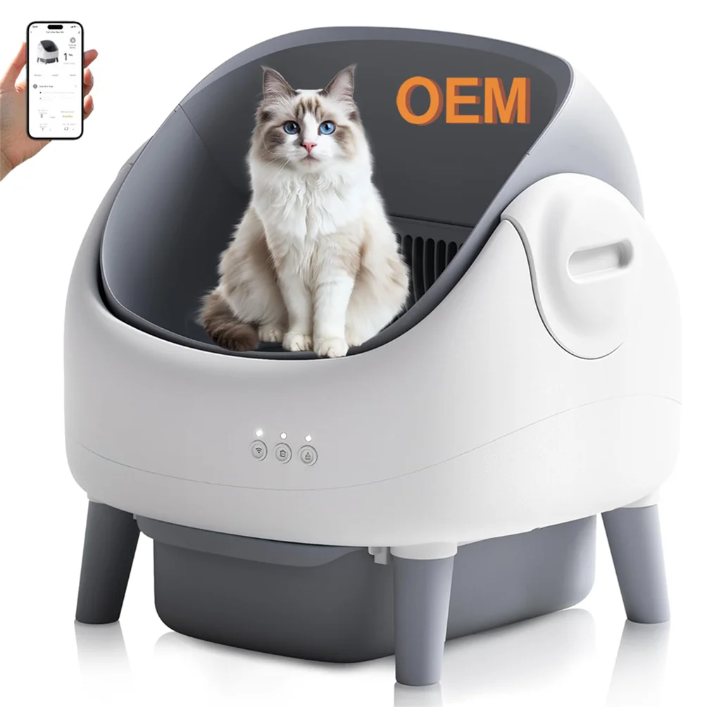 KTX-170835 Extra Large Automatic Cat Litter Box with Easy Clean Features and Remote Control