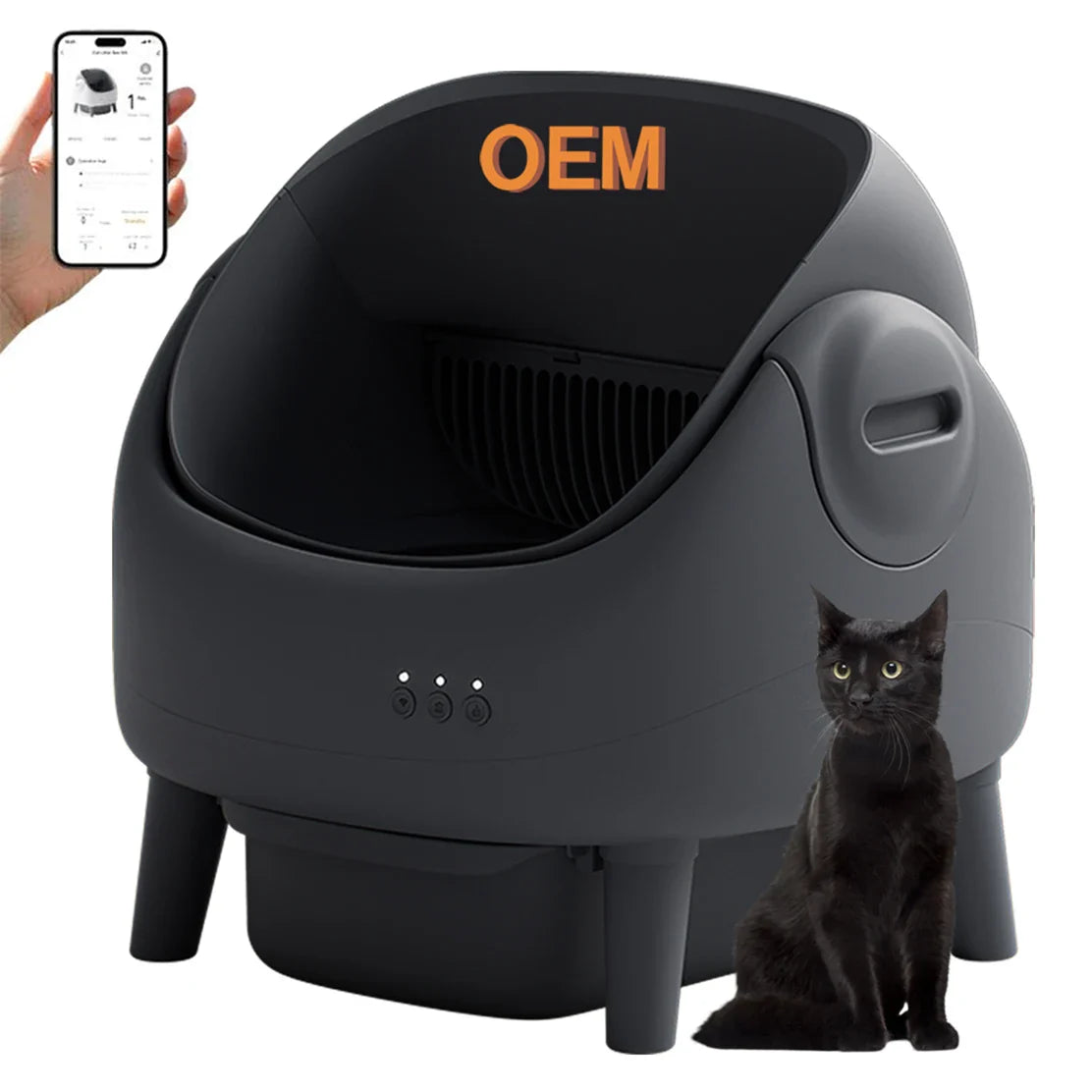 KTX-170835 Extra Large Automatic Cat Litter Box with Easy Clean Features and Remote Control
