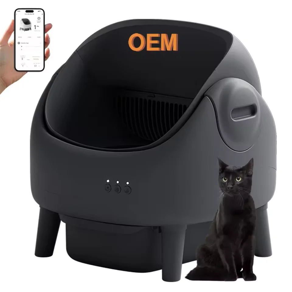 KTX-170835 Extra Large Automatic Cat Litter Box with Easy Clean Features and Remote Control