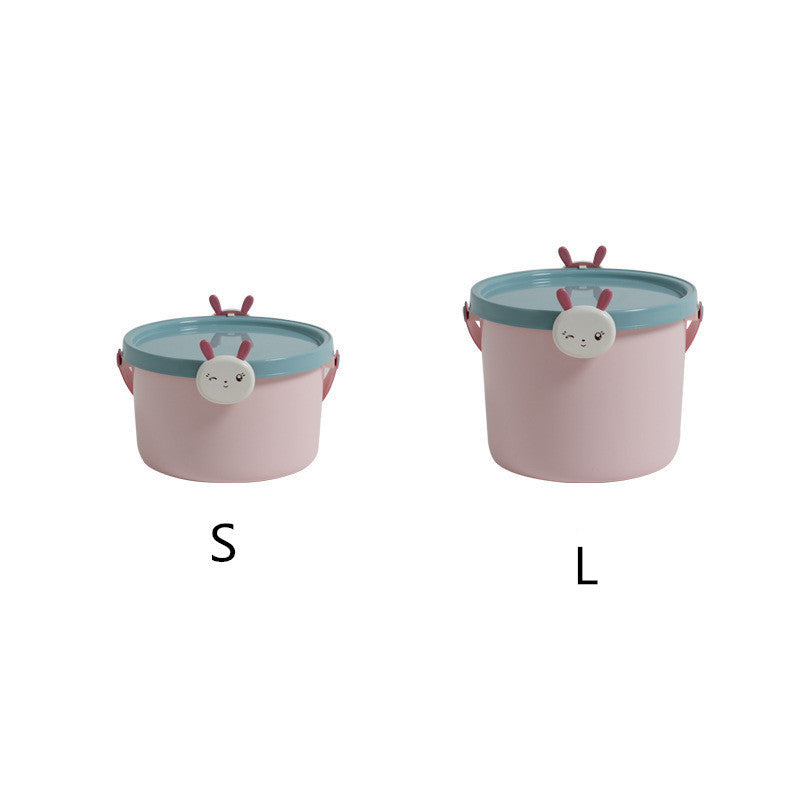 KTX-171091 Children's Cartoon Portable Plastic Storage Bucket for Toys, Stationery, and More
