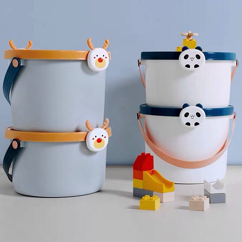 KTX-171091 Children's Cartoon Portable Plastic Storage Bucket for Toys, Stationery, and More