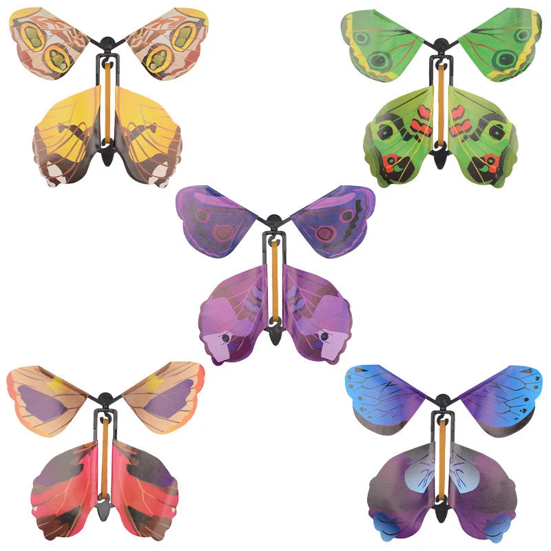 KTX-171219 Magic Flying Butterfly Toy – Rubber Band Powered Fun for Kids Ages 2 and Up