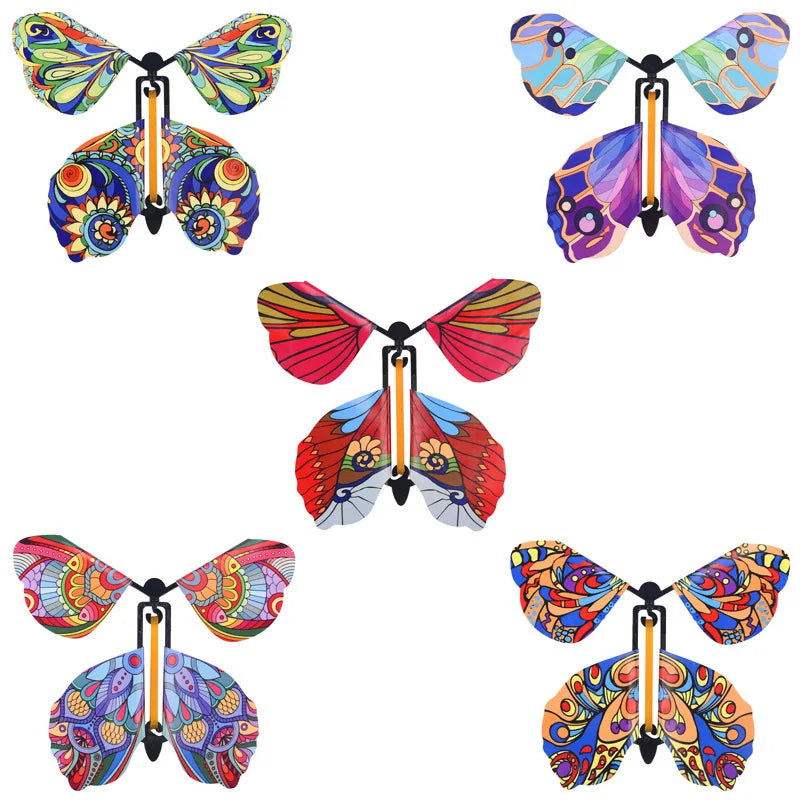 KTX-171219 Magic Flying Butterfly Toy – Rubber Band Powered Fun for Kids Ages 2 and Up