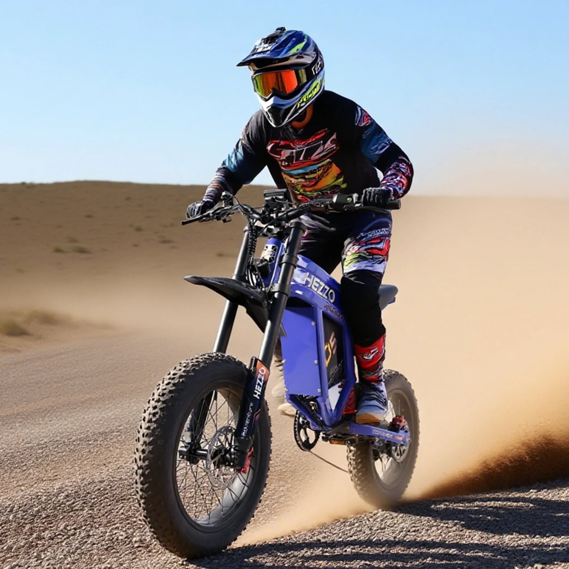 KTX-171475 Powerful 60V 3000W Electric Dirt Bike with 30Ah Battery, 46MPH Speed, Lightweight Design, Off-Road Capabilities, 20-Inch Tires