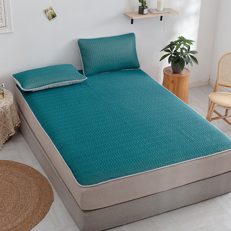 KTX-171859 Latex Summer Mat Set - 3 Folding Pieces (90x120cm, 120x200cm, 150x200cm, 180x200cm) with Pillow Cases