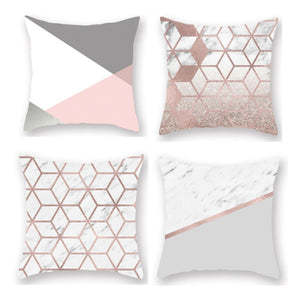 KTX-172371 Double Happiness Printed Polyester Car Pillow Case, Modern Simplicity, 45x45cm, Includes 1 or 4 Pillowcases