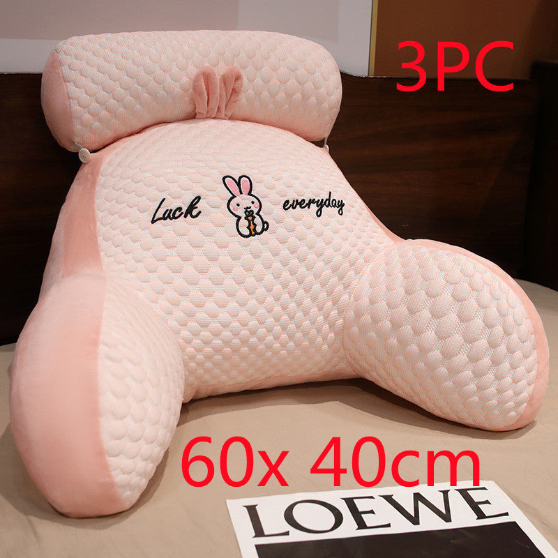 KTX-172499 Ergonomic Triangle Reading Cushion with Detachable Cover and Soft Support for Back and Lumbar