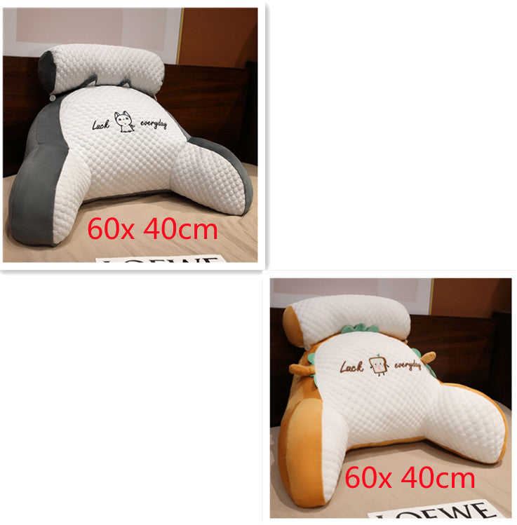 KTX-172499 Ergonomic Triangle Reading Cushion with Detachable Cover and Soft Support for Back and Lumbar