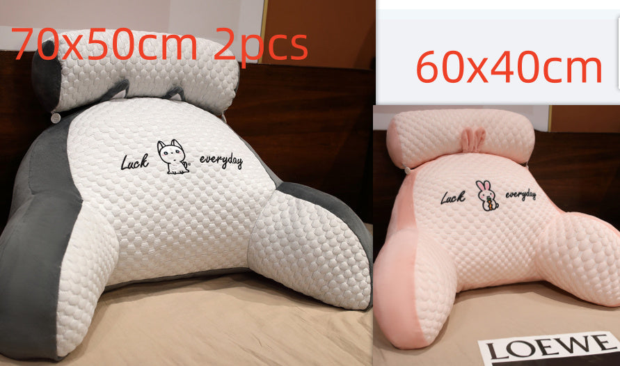 KTX-172499 Ergonomic Triangle Reading Cushion with Detachable Cover and Soft Support for Back and Lumbar