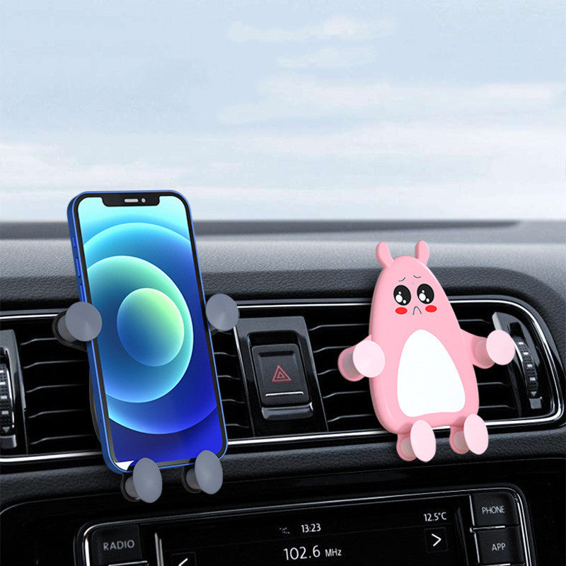 KTX-172755 Creative Cartoon Car Air Outlet Phone Holder - Universal Gravity Support Frame for All Phone Models