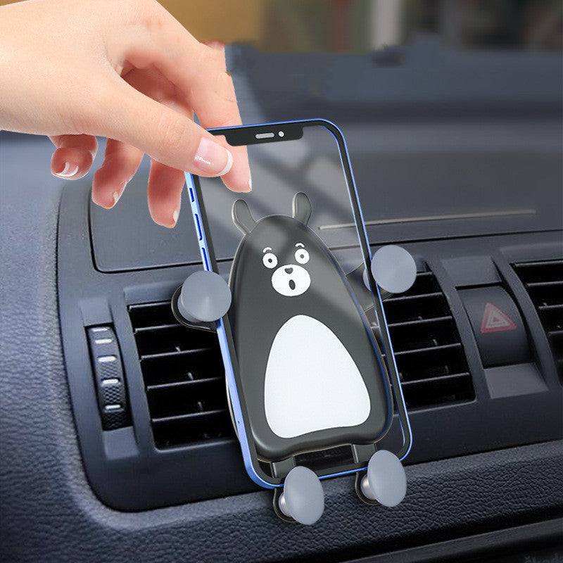 KTX-172755 Creative Cartoon Car Air Outlet Phone Holder - Universal Gravity Support Frame for All Phone Models