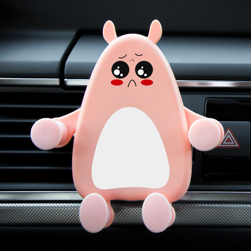 KTX-172755 Creative Cartoon Car Air Outlet Phone Holder - Universal Gravity Support Frame for All Phone Models