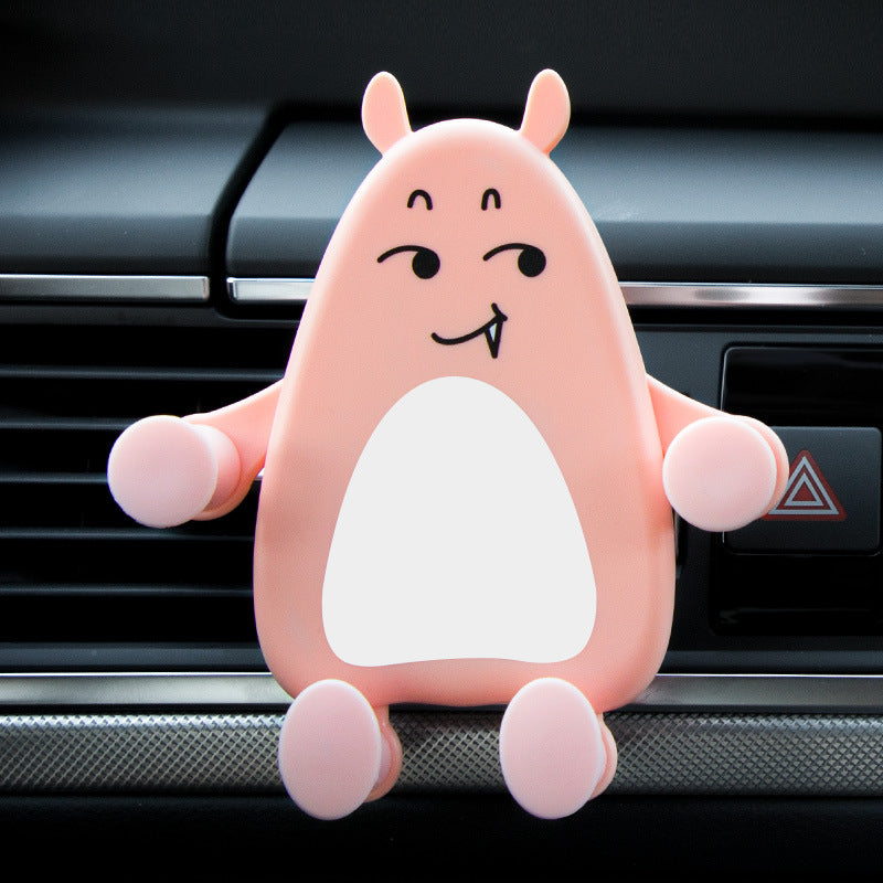 KTX-172755 Creative Cartoon Car Air Outlet Phone Holder - Universal Gravity Support Frame for All Phone Models