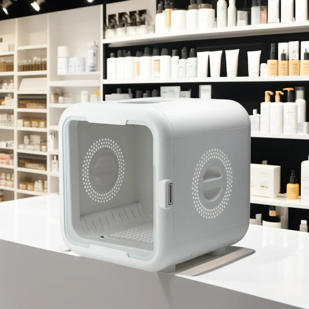 KTX-172947 Automatic Low Noise Pet Hair Dryer for Dogs and Cats - White, 110-240V, 43x47x47CM