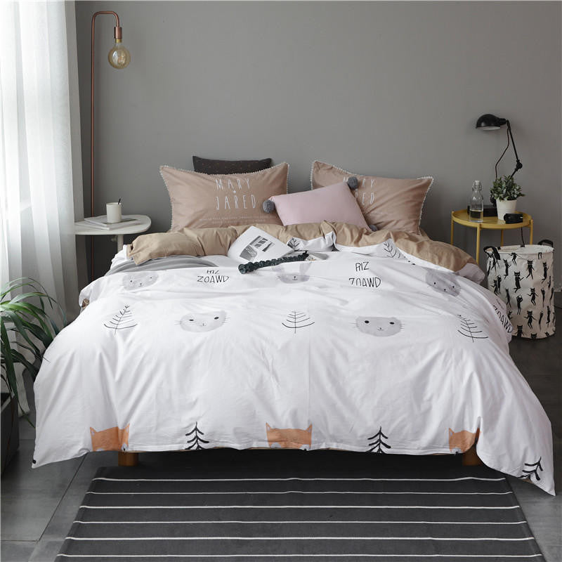 KTX-173011 100% Cotton Reactive Print Bedding Set - Available in Multiple Sizes